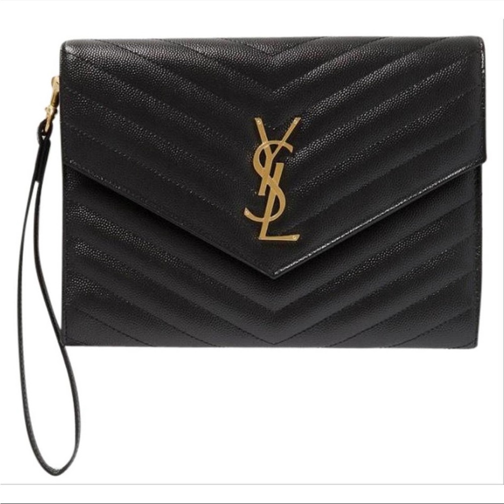 Saint Laurent
Monogram Quilted
Leather Clutch